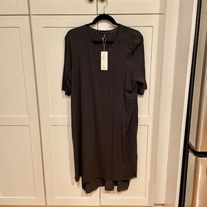 Eileen Fisher Lightweight Gray Viscose Jersey Tunic Size Large